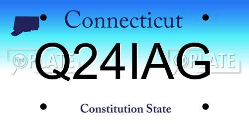 Q24IAG Connecticut License Plate