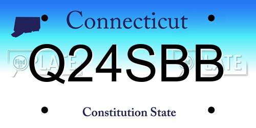 Q24SBB Connecticut License Plate