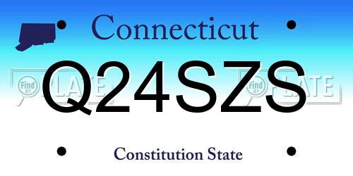 Q24SZS Connecticut License Plate