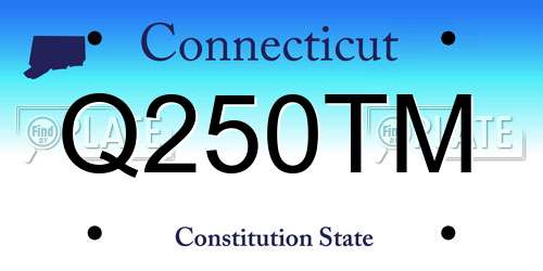 Q250TM Connecticut License Plate