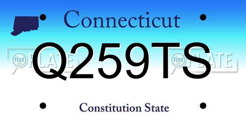 Q259TS Connecticut License Plate