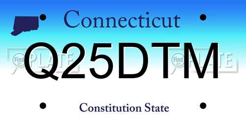 Q25DTM Connecticut License Plate