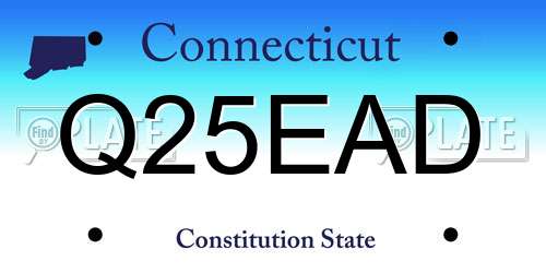 Q25EAD Connecticut License Plate
