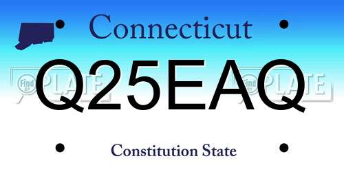 Q25EAQ Connecticut License Plate