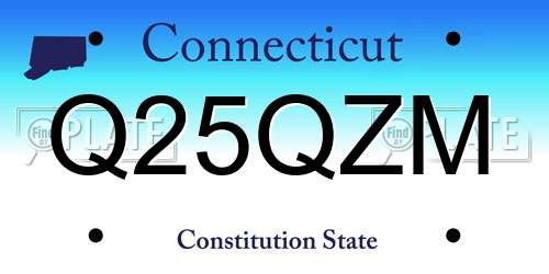 Q25QZM Connecticut License Plate