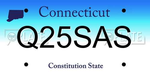 Q25SAS Connecticut License Plate