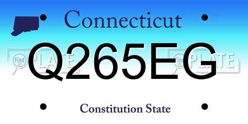 Q265EG Connecticut License Plate