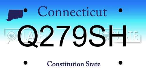 Q279SH Connecticut License Plate