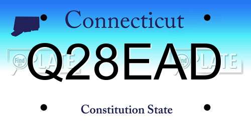 Q28EAD Connecticut License Plate