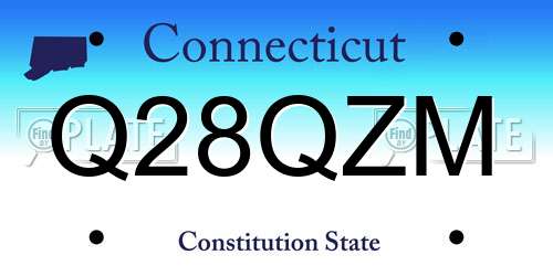 Q28QZM Connecticut License Plate