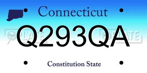 Q293QA Connecticut License Plate