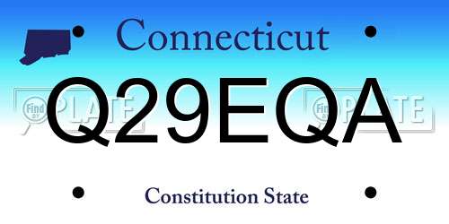 Q29EQA Connecticut License Plate