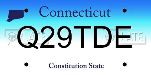 Q29TDE Connecticut License Plate