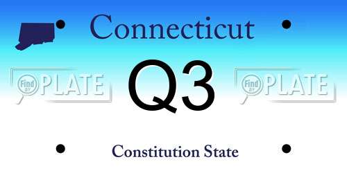 Q3 Connecticut License Plate