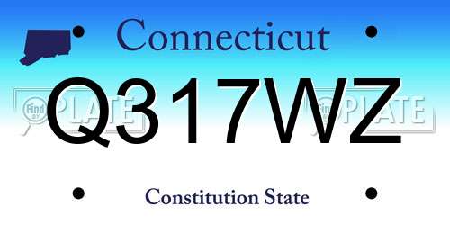 Q317WZ Connecticut License Plate