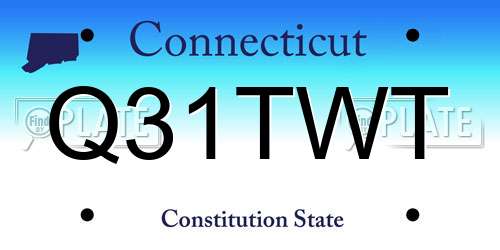 Q31TWT Connecticut License Plate