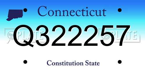 Q322257 Connecticut License Plate