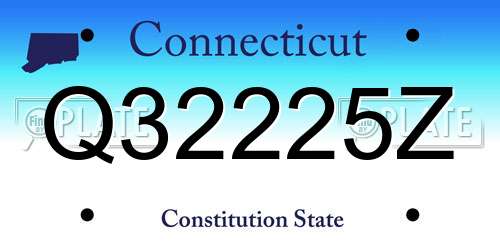 Q32225Z Connecticut License Plate