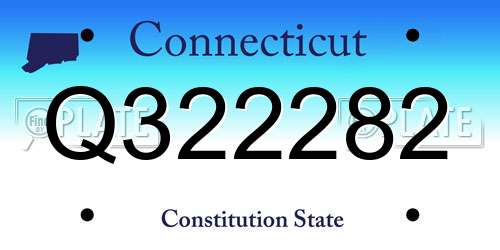 Q322282 Connecticut License Plate