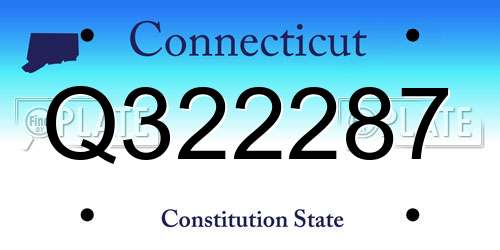 Q322287 Connecticut License Plate