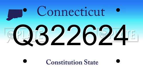 Q322624 Connecticut License Plate