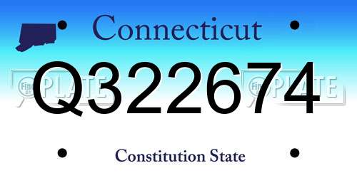 Q322674 Connecticut License Plate