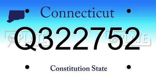 Q322752 Connecticut License Plate