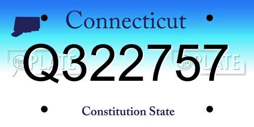 Q322757 Connecticut License Plate