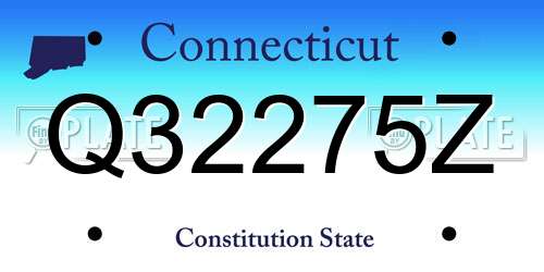 Q32275Z Connecticut License Plate