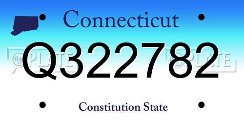 Q322782 Connecticut License Plate