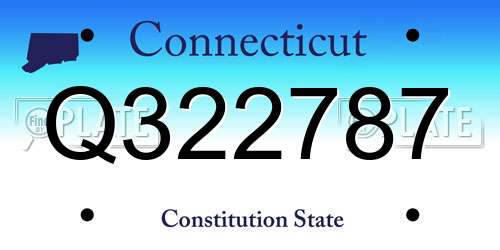 Q322787 Connecticut License Plate