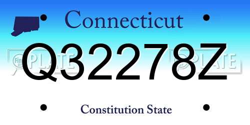 Q32278Z Connecticut License Plate