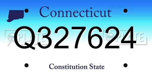Q327624 Connecticut License Plate