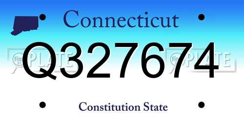 Q327674 Connecticut License Plate