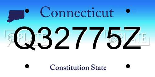 Q32775Z Connecticut License Plate