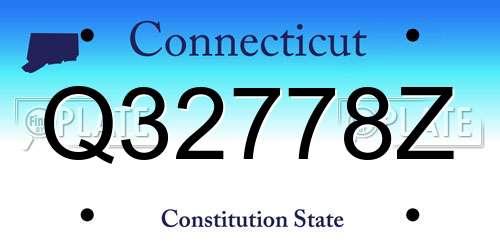 Q32778Z Connecticut License Plate