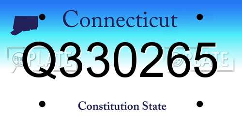 Q330265 Connecticut License Plate