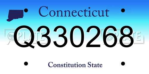 Q330268 Connecticut License Plate