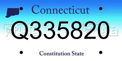 Q335820 Connecticut License Plate