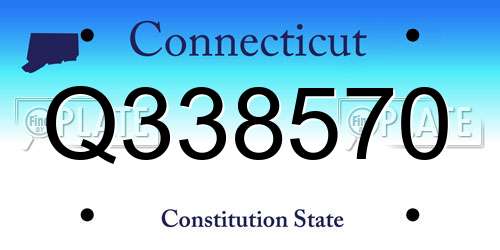 Q338570 Connecticut License Plate