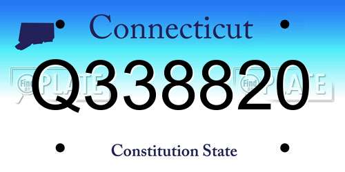 Q338820 Connecticut License Plate