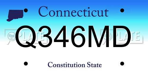 Q346MD Connecticut License Plate