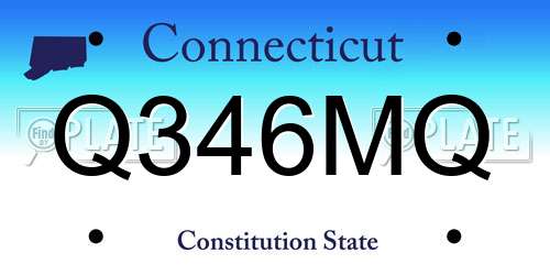 Q346MQ Connecticut License Plate