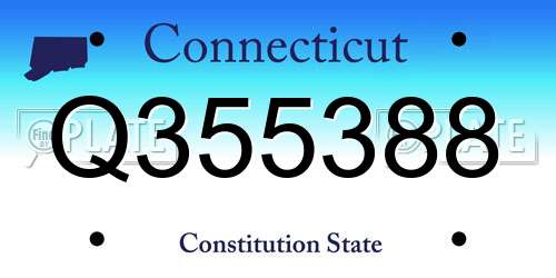 Q355388 Connecticut License Plate