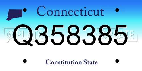 Q358385 Connecticut License Plate