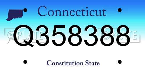 Q358388 Connecticut License Plate