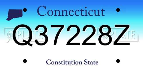 Q37228Z Connecticut License Plate