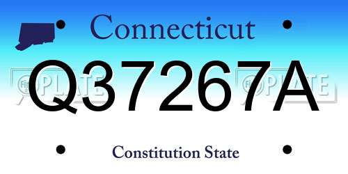 Q37267A Connecticut License Plate
