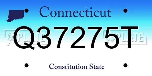 Q37275T Connecticut License Plate