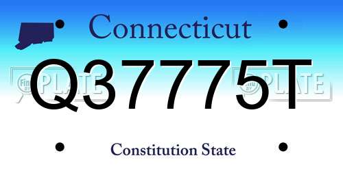 Q37775T Connecticut License Plate